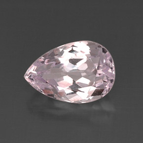 6.55 ct Pink Kunzite Stone, Natural Kunzite in Pear Facet Shape for Sale