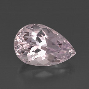 7.35 ct Pink Kunzite Gemstone, Kunzite Gem in Pear Facet Shape for Sale.