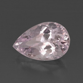 7.35 ct Pink Kunzite Stone, Natural Kunzite in Pear Facet Shape for Sale