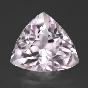 6.61 ct Pink Kunzite Gemstone, Kunzite Gem in Trillion Facet Shape for Sale.