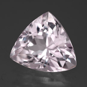 6.61 ct Pink Kunzite Stone, Natural Kunzite in Trillion Facet Shape for Sale
