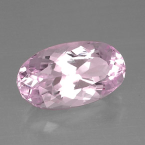 9.01 ct Pink Kunzite Stone, Natural Kunzite in Oval Facet Shape for Sale