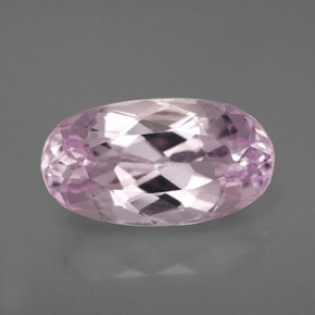 6.51 ct Pink Kunzite Gemstone, Kunzite Gem in Oval Facet Shape for Sale.