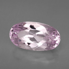 6.51 ct Pink Kunzite Stone, Natural Kunzite in Oval Facet Shape for Sale