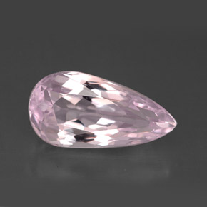 4.68 ct Pink Kunzite Gemstone, Kunzite Gem in Pear Facet Shape for Sale.