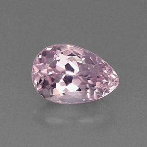 5.88 ct Pink Kunzite Gemstone, Kunzite Gem in Pear Facet Shape for Sale.