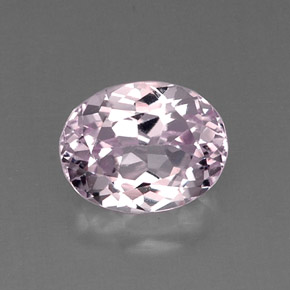 6.73 ct Pink Kunzite Gemstone, Kunzite Gem in Oval Facet Shape for Sale.