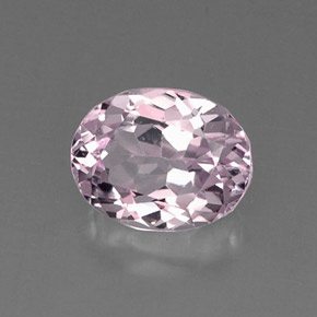 6.73 ct Pink Kunzite Stone, Natural Kunzite in Oval Facet Shape for Sale