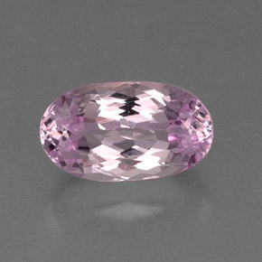 6.56 ct Pink Kunzite Gemstone, Kunzite Gem in Oval Facet Shape for Sale.