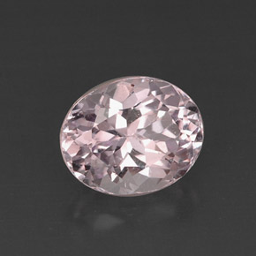 8.64 ct Pink Kunzite Gemstone, Kunzite Gem in Oval Facet Shape for Sale.