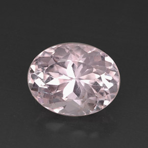 10.97 ct Pink Kunzite Gemstone, Kunzite Gem in Oval Facet Shape for Sale.