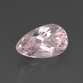 5.28 ct Pink Kunzite Stone, Natural Kunzite in Pear Facet Shape for Sale
