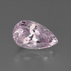 8.39 ct Pink Kunzite Gemstone, Kunzite Gem in Pear Facet Shape for Sale.