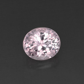 5.09 ct Pink Kunzite Gemstone, Kunzite Gem in Oval Facet Shape for Sale.