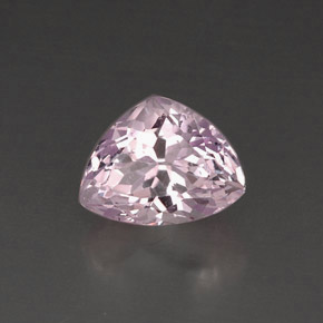 8.49 ct Pink Kunzite Gemstone, Kunzite Gem in Trillion Facet Shape for Sale.