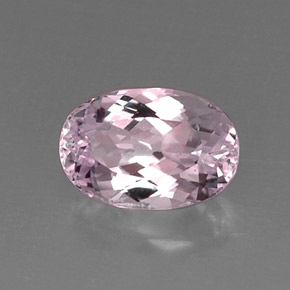 6.60 ct Pink Kunzite Gemstone, Kunzite Gem in Oval Facet Shape for Sale.
