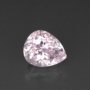 6.11 ct Pink Kunzite Gemstone, Kunzite Gem in Pear Facet Shape for Sale.