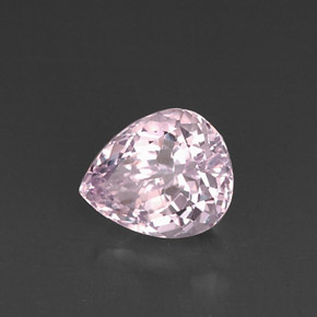 6.11 ct Pink Kunzite Stone, Natural Kunzite in Pear Facet Shape for Sale
