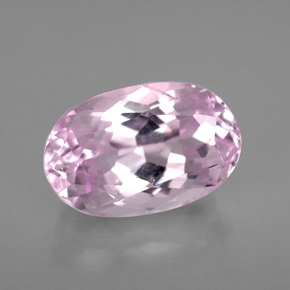 6.11 ct Pink Kunzite Gemstone, Kunzite Gem in Oval Facet Shape for Sale.