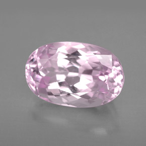 6.11 ct Pink Kunzite Stone, Natural Kunzite in Oval Facet Shape for Sale