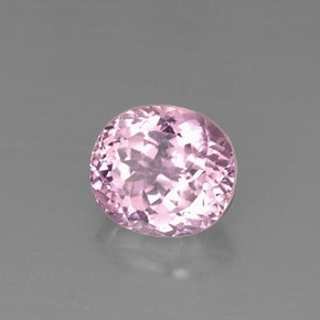 7.92 ct Pink Kunzite Stone, Natural Kunzite in Oval Facet Shape for Sale