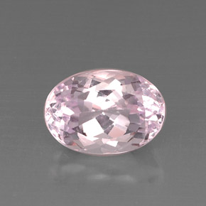 8.31 ct Pink Kunzite Gemstone, Kunzite Gem in Oval Facet Shape for Sale.