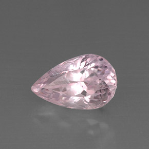 9.14 ct Pink Kunzite Stone, Natural Kunzite in Pear Facet Shape for Sale