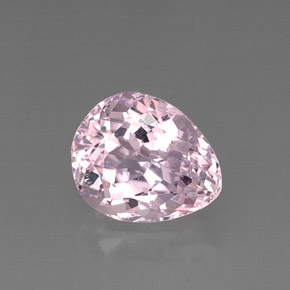 9.78 ct Pink Kunzite Gemstone, Kunzite Gem in Pear Facet Shape for Sale.