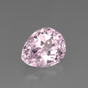9.78 ct Pink Kunzite Stone, Natural Kunzite in Pear Facet Shape for Sale