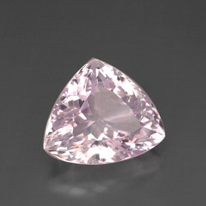 12.30 ct Pink Kunzite Stone, Natural Kunzite in Trillion Facet Shape for Sale
