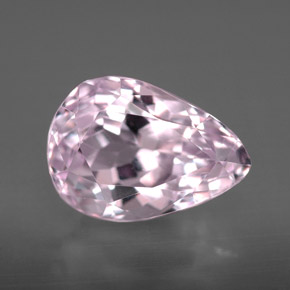 5.60 ct Pink Kunzite Gemstone, Kunzite Gem in Pear Facet Shape for Sale.