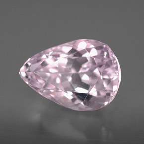 5.60 ct Pink Kunzite Stone, Natural Kunzite in Pear Facet Shape for Sale