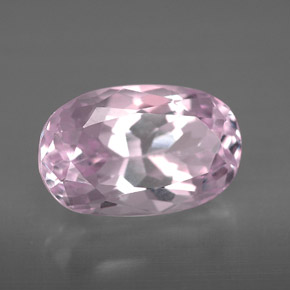 5.36 ct Pink Kunzite Gemstone, Kunzite Gem in Oval Facet Shape for Sale.
