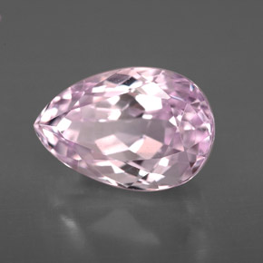 4.52 ct Pink Kunzite Stone, Natural Kunzite in Pear Facet Shape for Sale