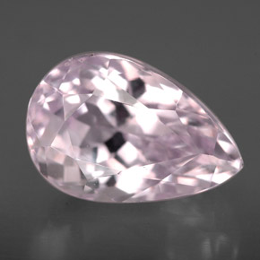6.41 ct Pink Kunzite Gemstone, Kunzite Gem in Pear Facet Shape for Sale.