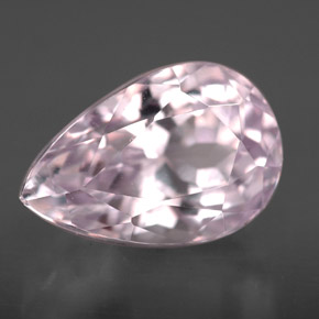 6.41 ct Pink Kunzite Stone, Natural Kunzite in Pear Facet Shape for Sale