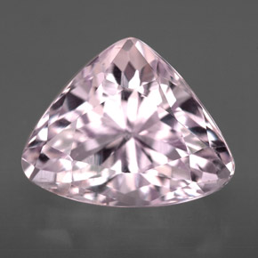 7.41 ct Pink Kunzite Gemstone, Kunzite Gem in Trillion Facet Shape for Sale.