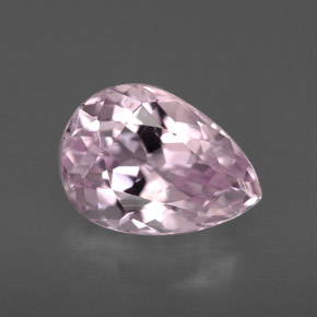 3.86 ct Pink Kunzite Gemstone, Kunzite Gem in Pear Facet Shape for Sale.