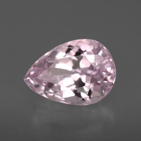 3.86 ct Pink Kunzite Stone, Natural Kunzite in Pear Facet Shape for Sale
