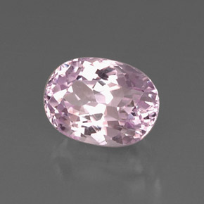 6.71 ct Pink Kunzite Stone, Natural Kunzite in Oval Facet Shape for Sale