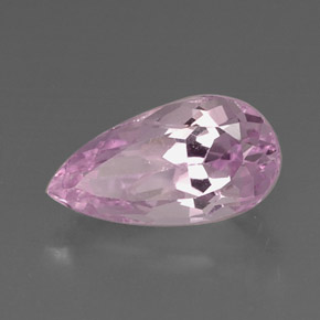 6.58 ct Pink Kunzite Stone, Natural Kunzite in Pear Facet Shape for Sale