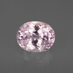 2.68 ct Pink Kunzite Gemstone, Kunzite Gem in Oval Facet Shape for Sale.