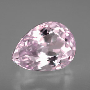 5.78 ct Pink Kunzite Stone, Natural Kunzite in Pear Facet Shape for Sale