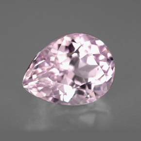 5.22 ct Pink Kunzite Stone, Natural Kunzite in Pear Facet Shape for Sale