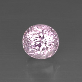 5.33 ct Pink Kunzite Gemstone, Kunzite Gem in Oval Facet Shape for Sale.