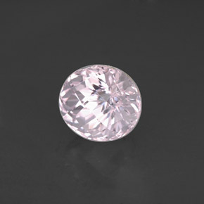 4.03 ct Pink Kunzite Stone, Natural Kunzite in Oval Checkerboard Shape for Sale