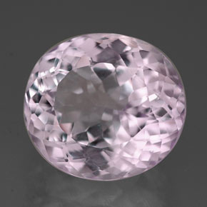 7.60 ct Pink Kunzite Stone, Natural Kunzite in Oval Portuguese-Cut Shape for Sale