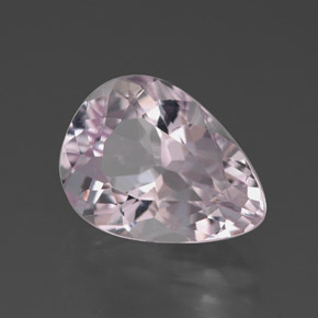 5.12 ct Pink Kunzite Stone, Natural Kunzite in Pear Facet Shape for Sale