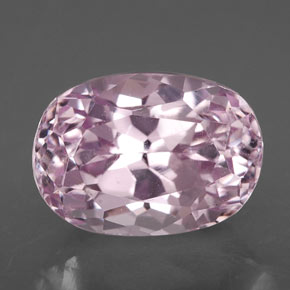 6.97 ct Pink Kunzite Gemstone, Kunzite Gem in Oval Facet Shape for Sale.