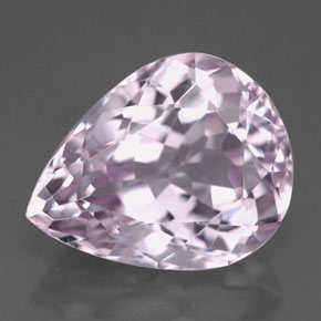 10.05 ct Pink Kunzite Gemstone, Kunzite Gem in Pear Facet Shape for Sale.